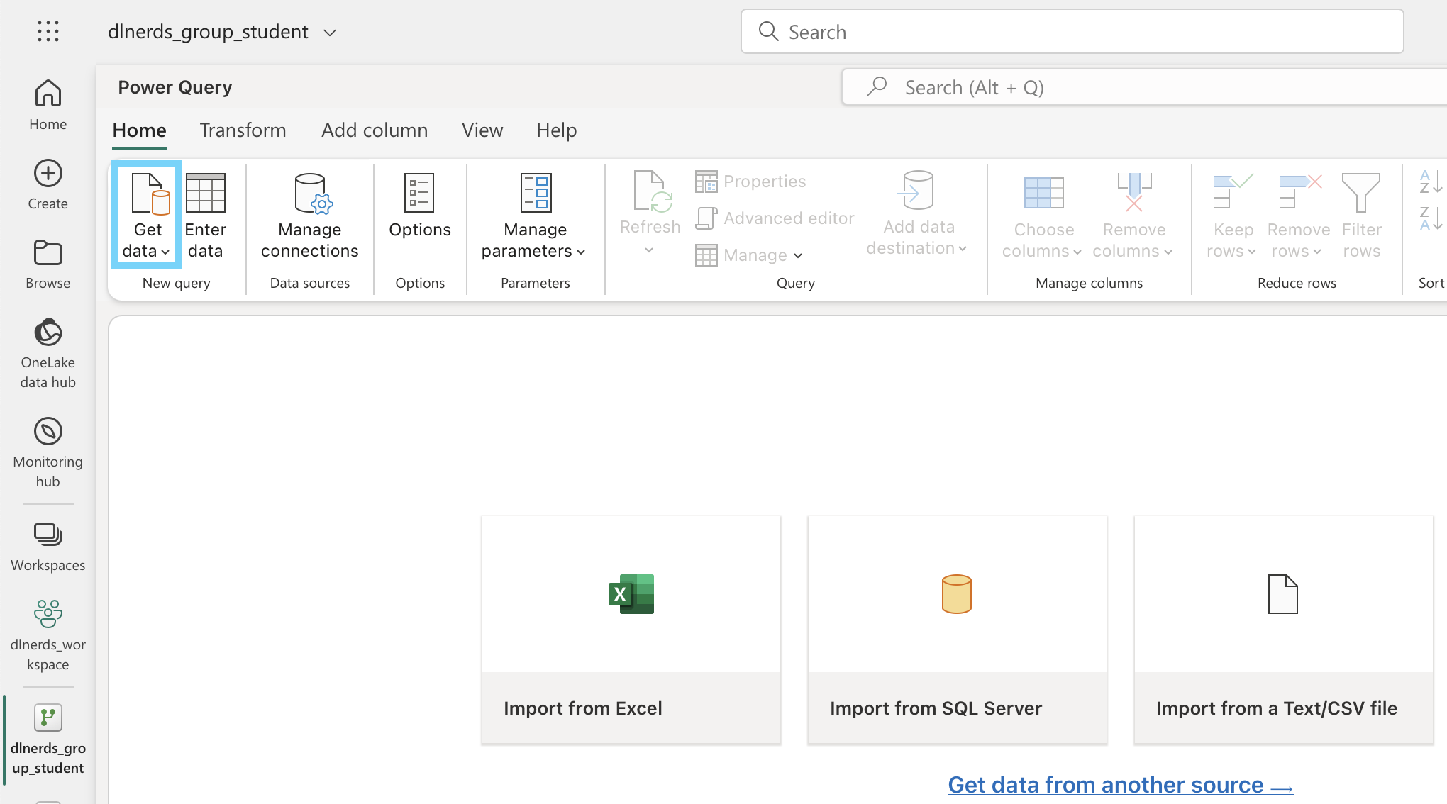 How to group Data in Fabric using a Dataflow