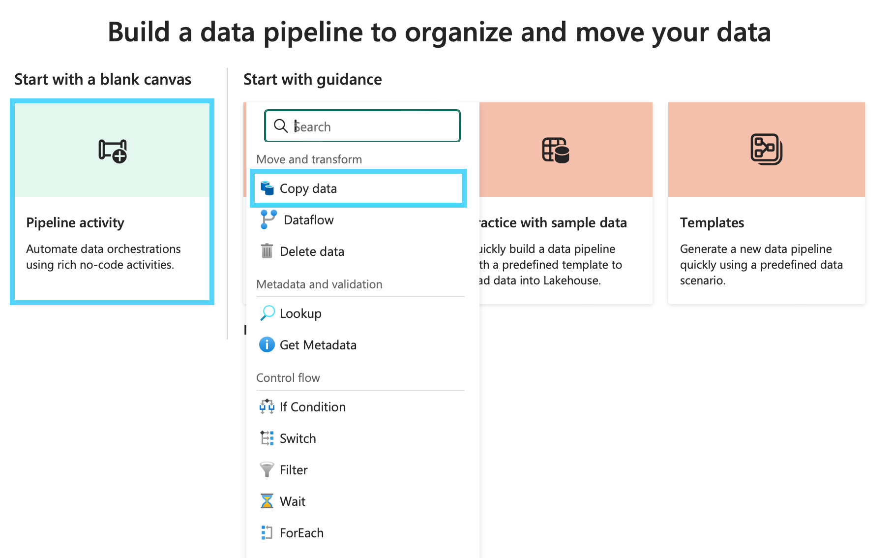 How to ingest Data into a Fabric Warehouse using a Data Pipeline