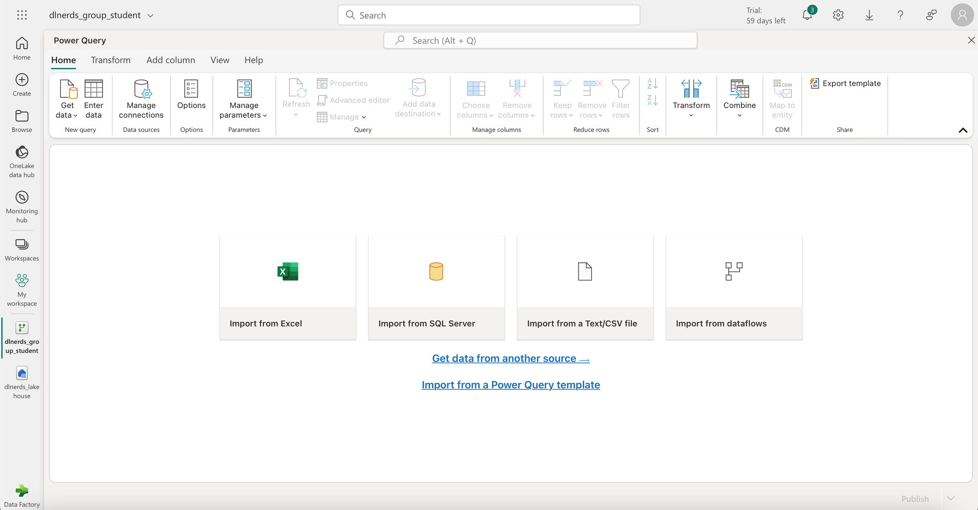 How to group Data in Fabric using a Dataflow